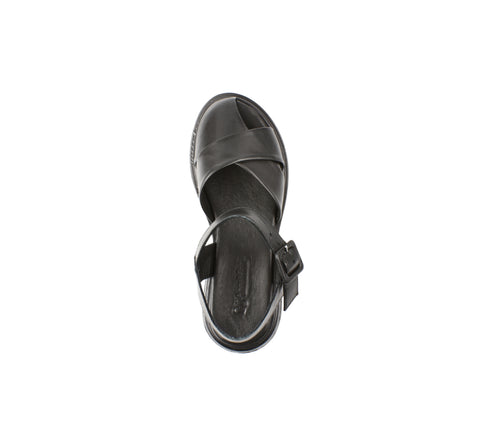 Sandale casual, dama, ANNA VIOTTI, D47-1090 negru, piele naturala